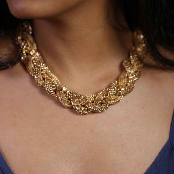 Mary & Heart Jewelry - ‼️LAST ONE‼️ Gold Chunky Beaded Braid Necklace